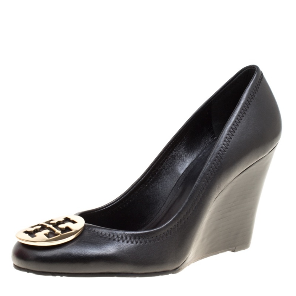 Tory Burch black wedge pumps 6.5